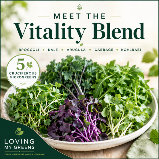 Meet the Vitality Blend: Broccoli, Kale, Arugula, Cabbage and Kohlrabi