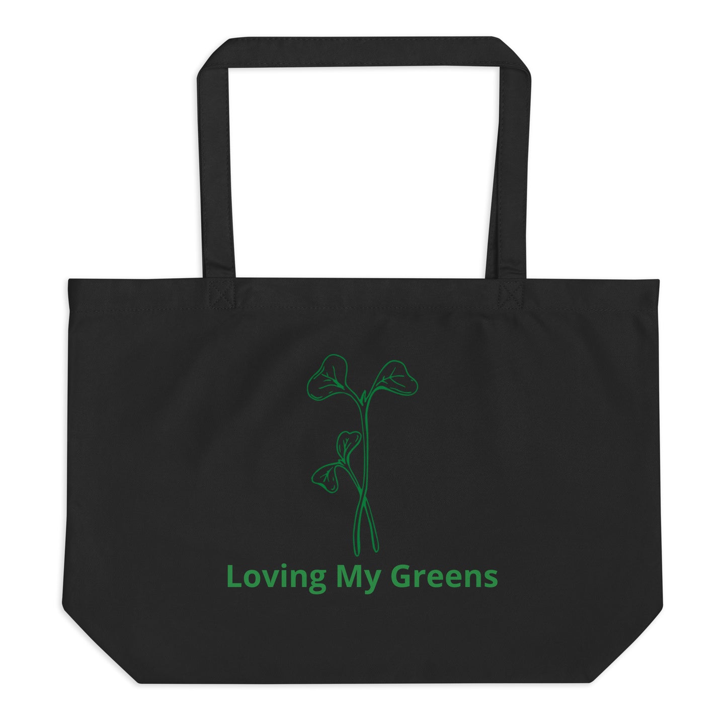 Large Eco Tote Bag - Loving My Greens