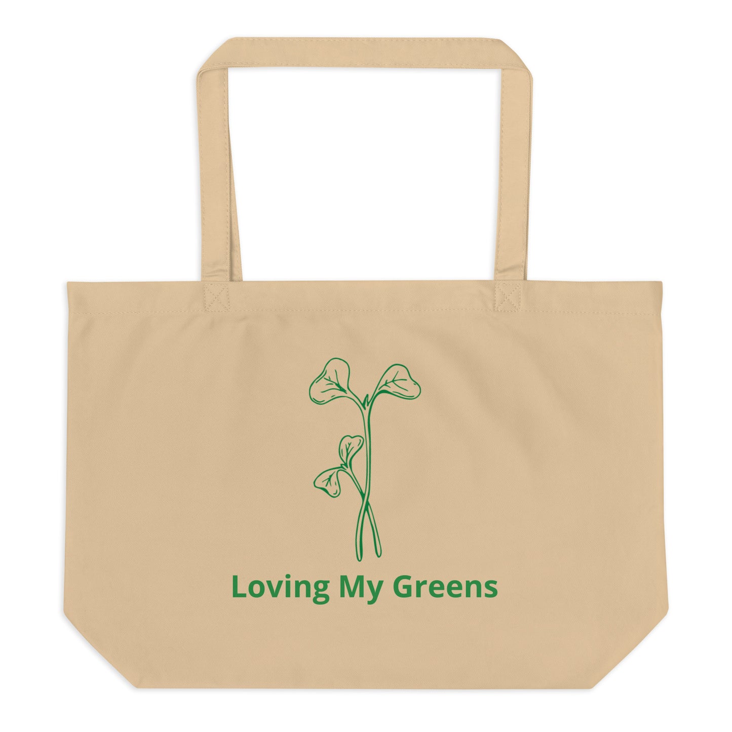 Large Eco Tote Bag - Loving My Greens