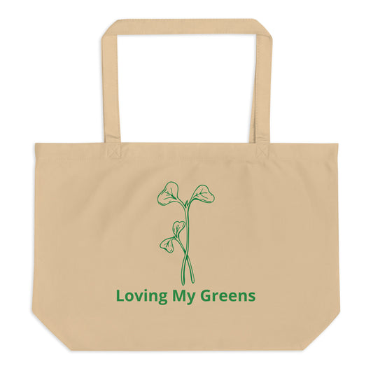 Large Eco Tote Bag - Loving My Greens